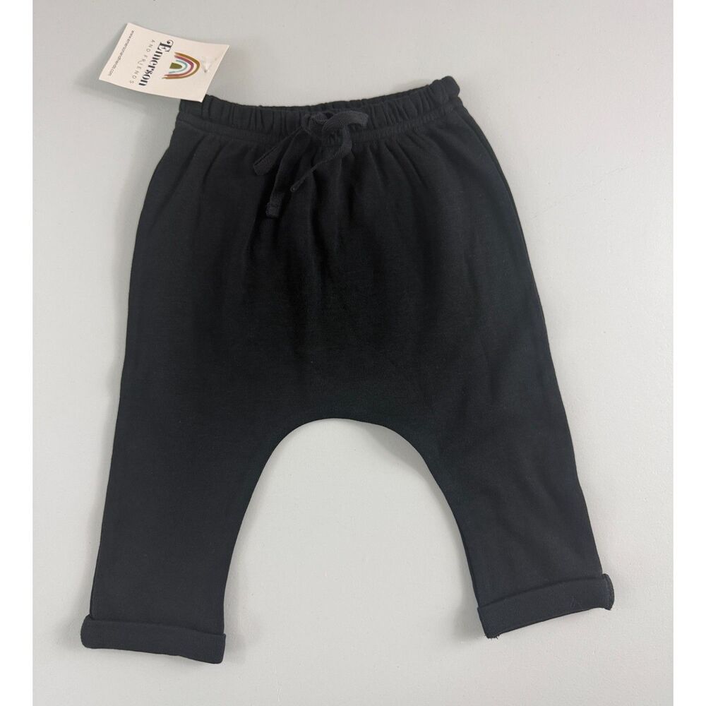 Emerson And Friends Baby Joggers Pants 6-12M Midnight Black Cotton NWT
